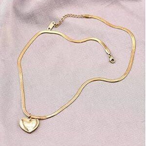 Necklace Titanium Steel Gold Plated Snake Bone Chain Simple, Sophisticated and